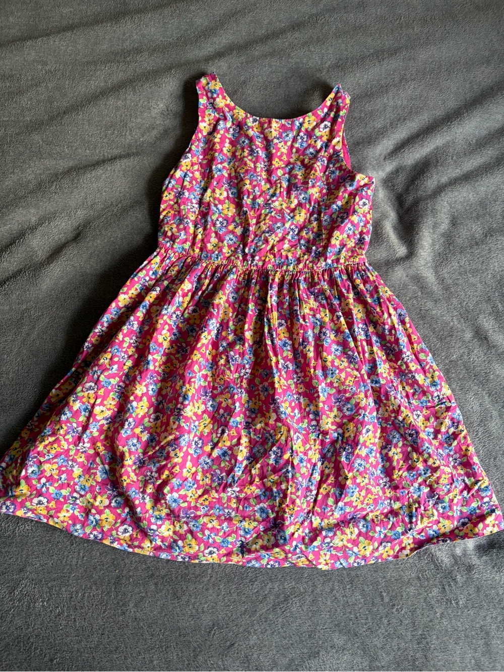 Polo by Ralph Lauren Pink Floral Sleeveless Cotton Dress
